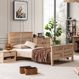 Hanah Home Cama Individual Polo Marrón